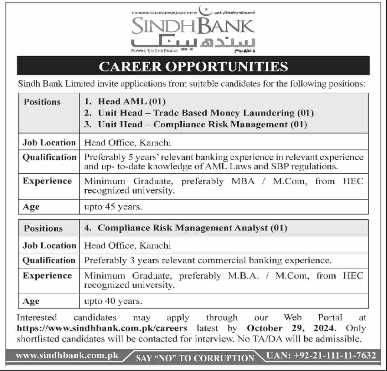 sindh bank limited