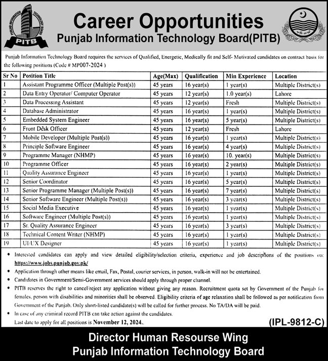 Punjab-Information-Technology-Board-PITB-Jobs-2024