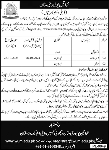 The-Women-University-Multan-Jobs-2024