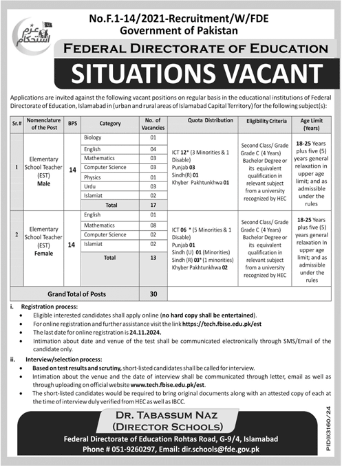 Federal-Directorate-of-Education-FDE-Jobs-2024