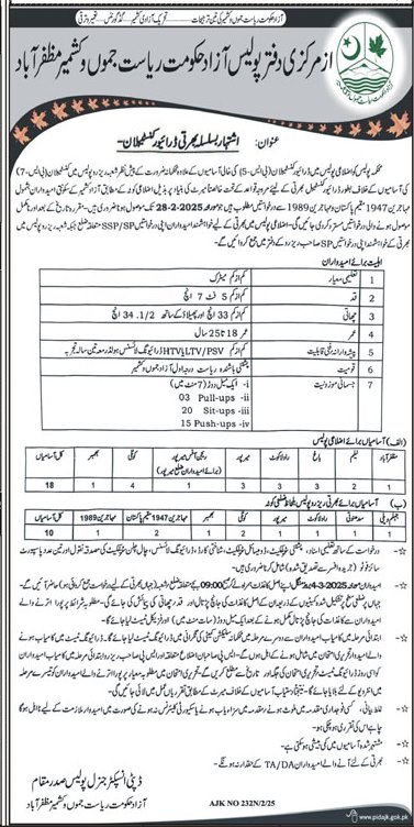 Azad-Jammu-Kashmir-Police-Jobs-2025